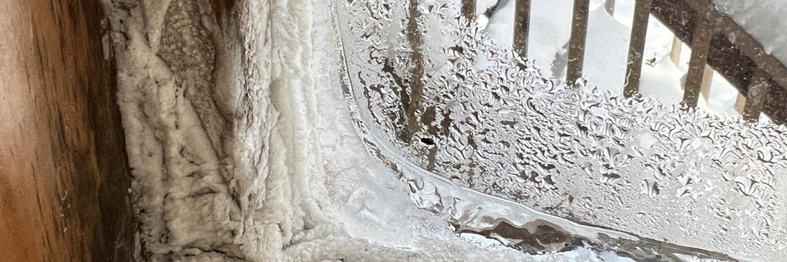 preventing ice on the inside of windows